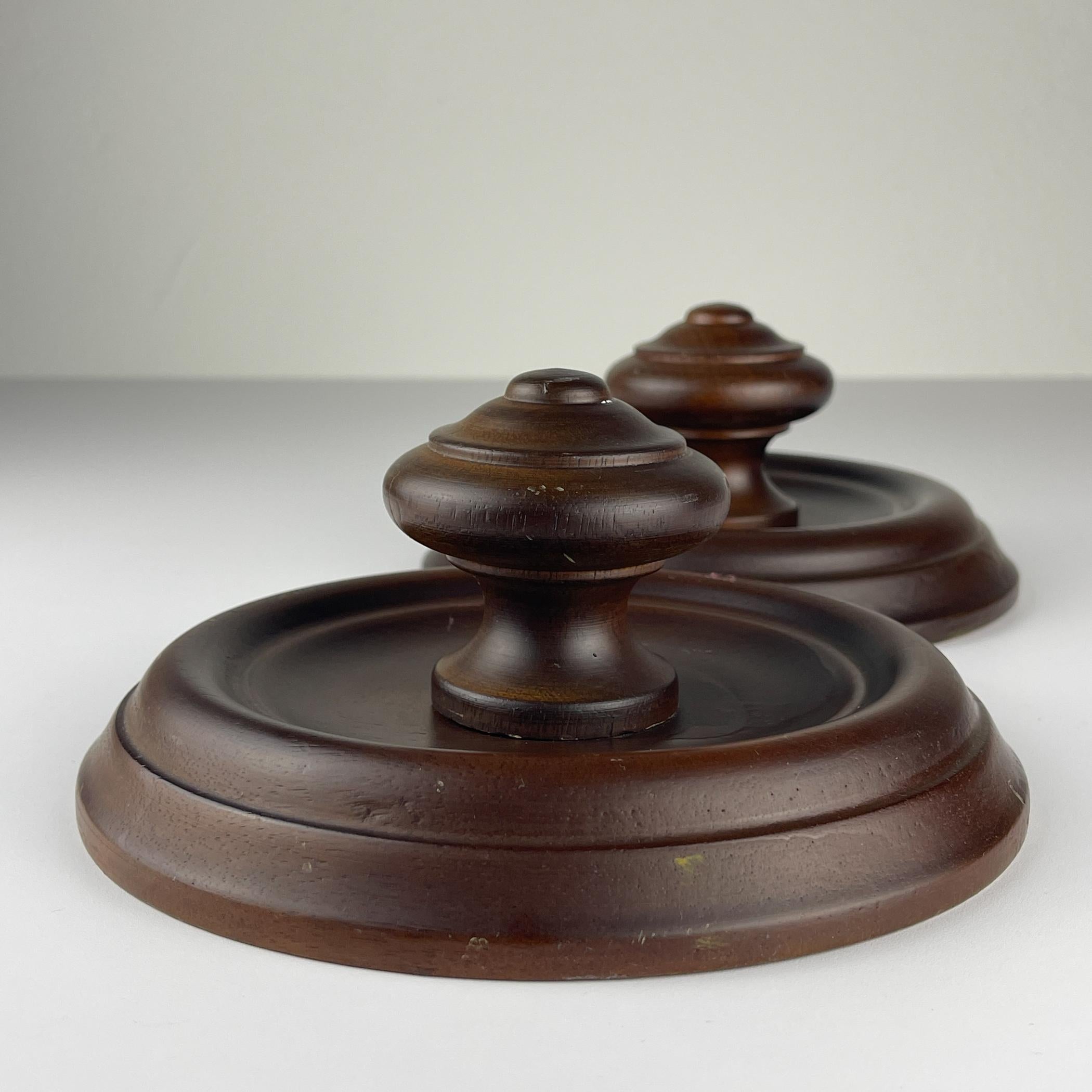 Appendiabiti vintage in legno Art Deco, Italia, anni '50, Set di 2 in vendita 4