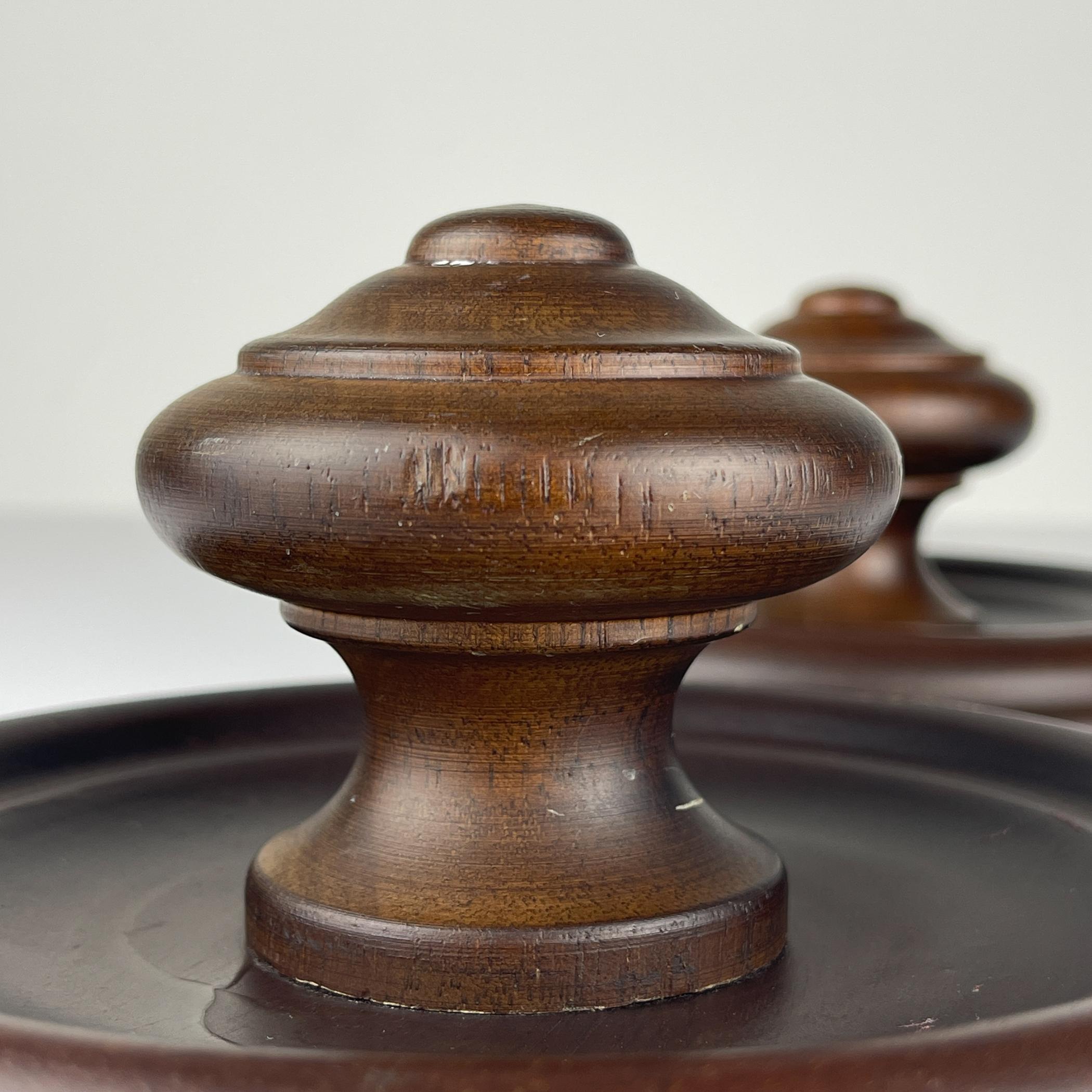 Appendiabiti vintage in legno Art Deco, Italia, anni '50, Set di 2 in vendita 5