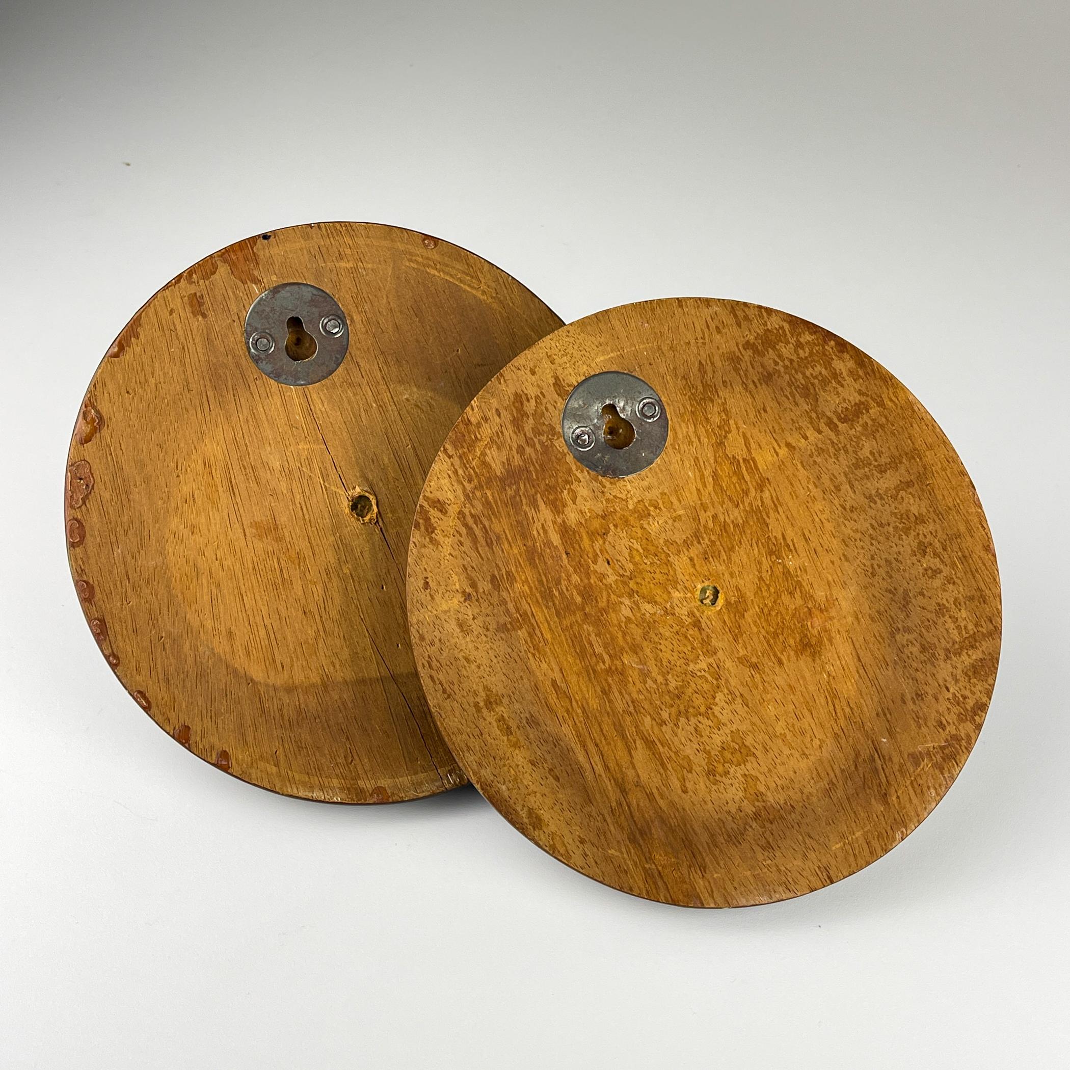 Appendiabiti vintage in legno Art Deco, Italia, anni '50, Set di 2 in vendita 8