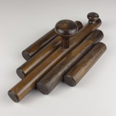 Vintage wooden hangers, Italy, 1970s, Set of 2