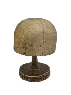 Vintage Wooden Hat Form Mold, Vienna, Austria, 1920s