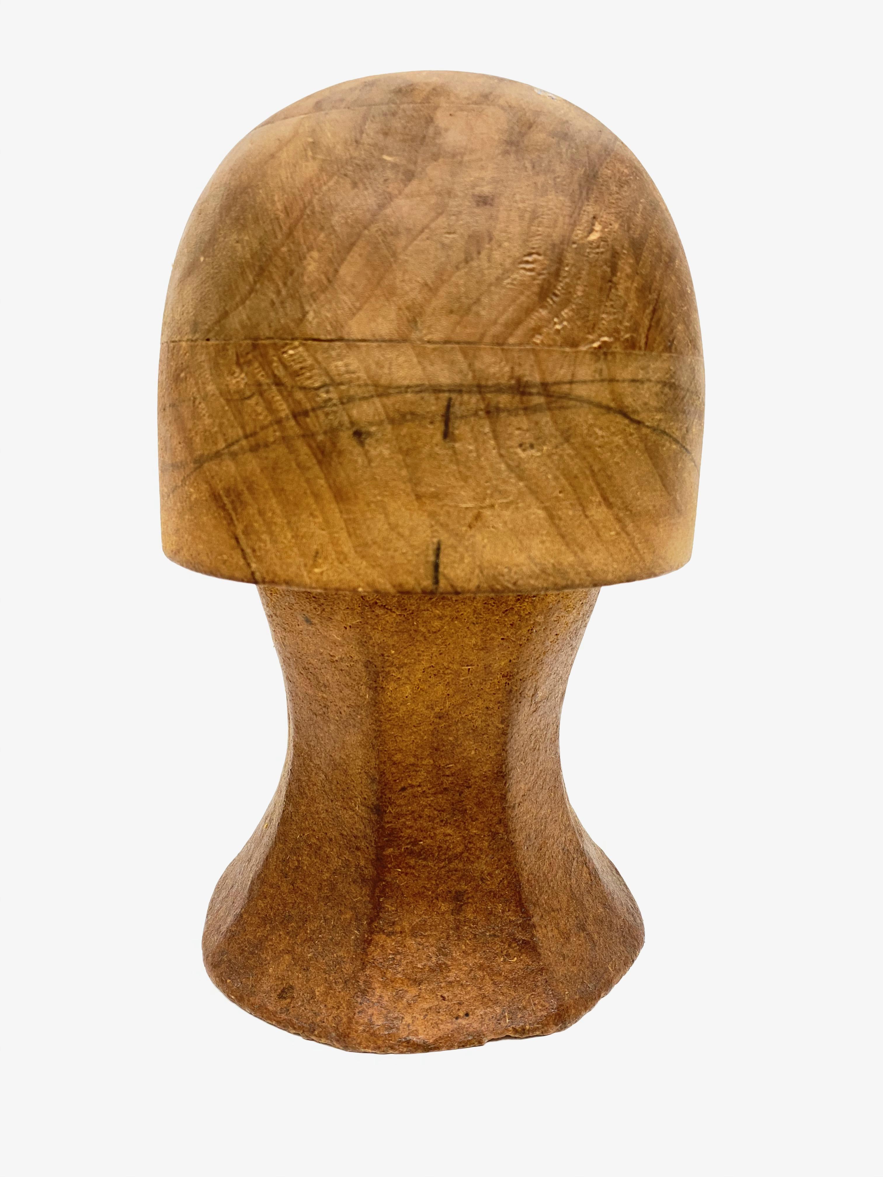 Art Deco Vintage Wooden Hat Form Mold, Vienna, Austria, 1930s