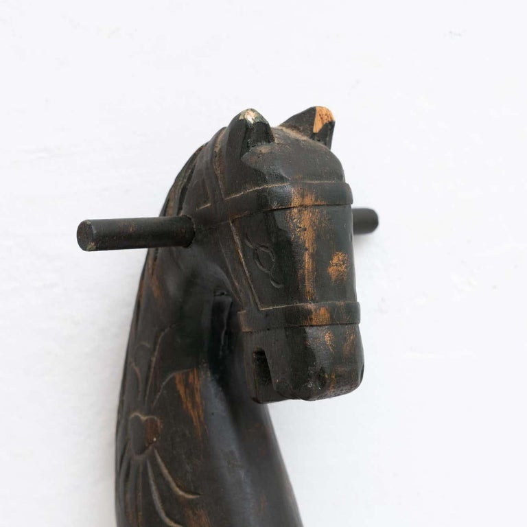 Vintage Wooden Hobby Horse Toy, circa 1950 In Good Condition In Barcelona, Barcelona