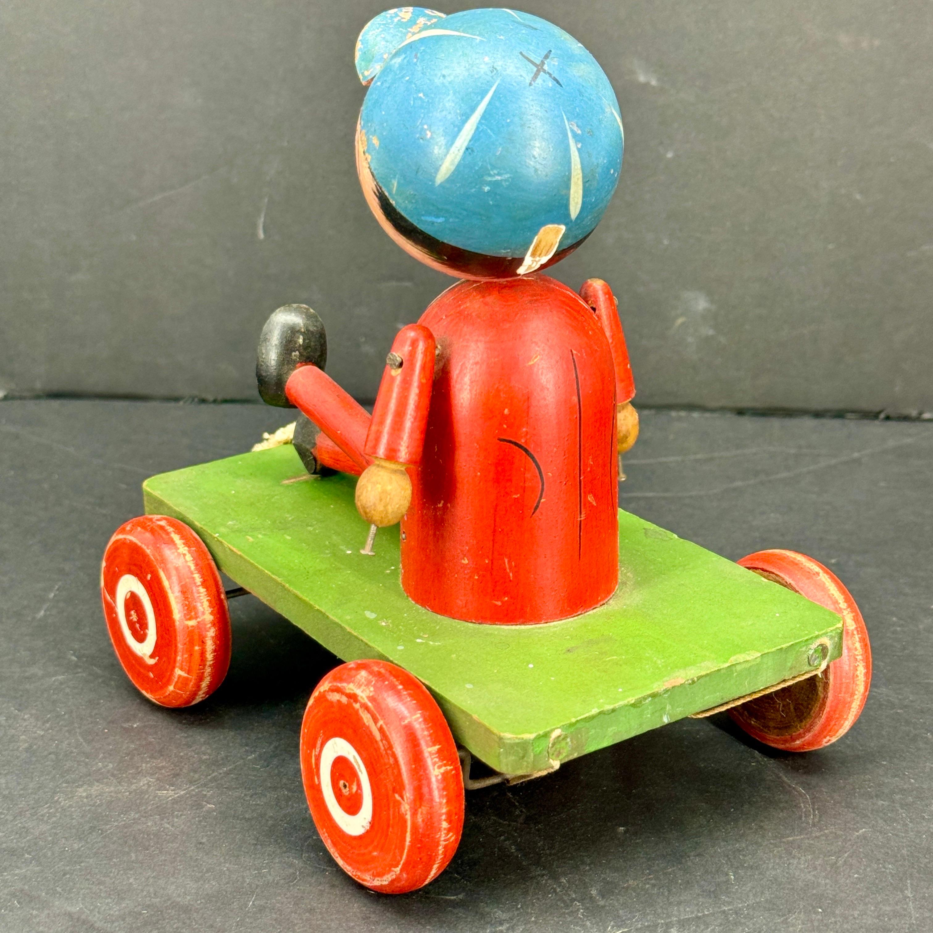 Vintage Wooden Jaymar Toy on Wheels, circa 1930 In Good Condition For Sale In Haddonfield, NJ
