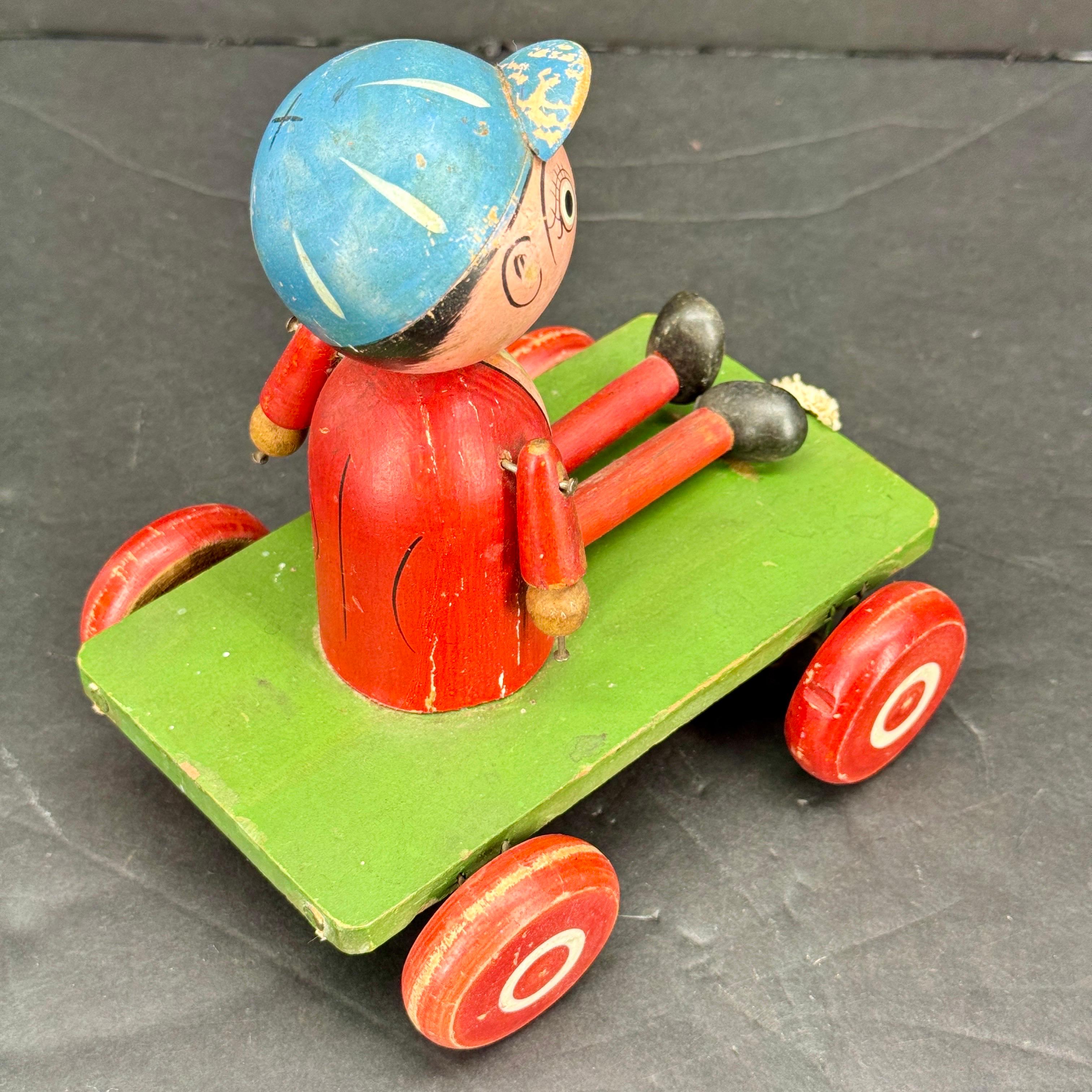 20th Century Vintage Wooden Jaymar Toy on Wheels, circa 1930 For Sale