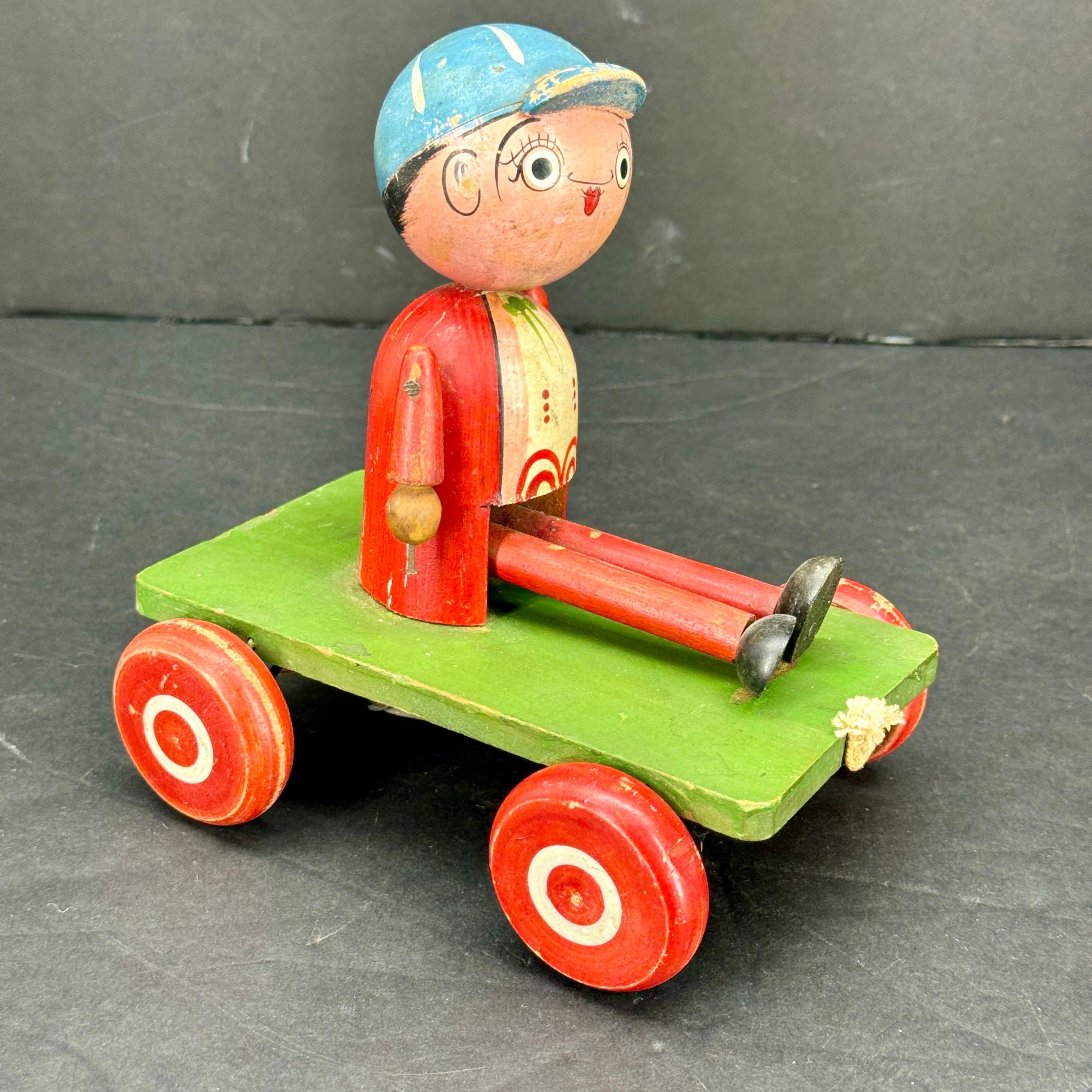 Vintage Wooden Jaymar Toy on Wheels, circa 1930 For Sale 1