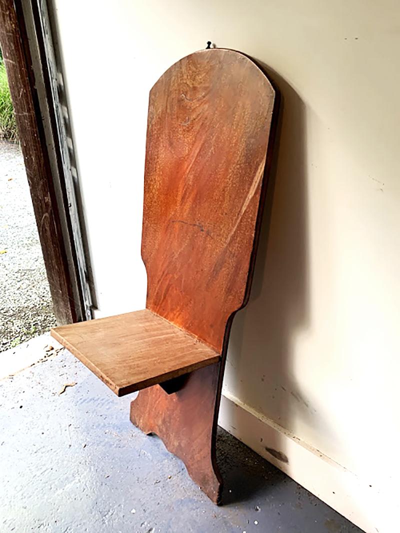 American Vintage Wooden Leaning Chair For Sale