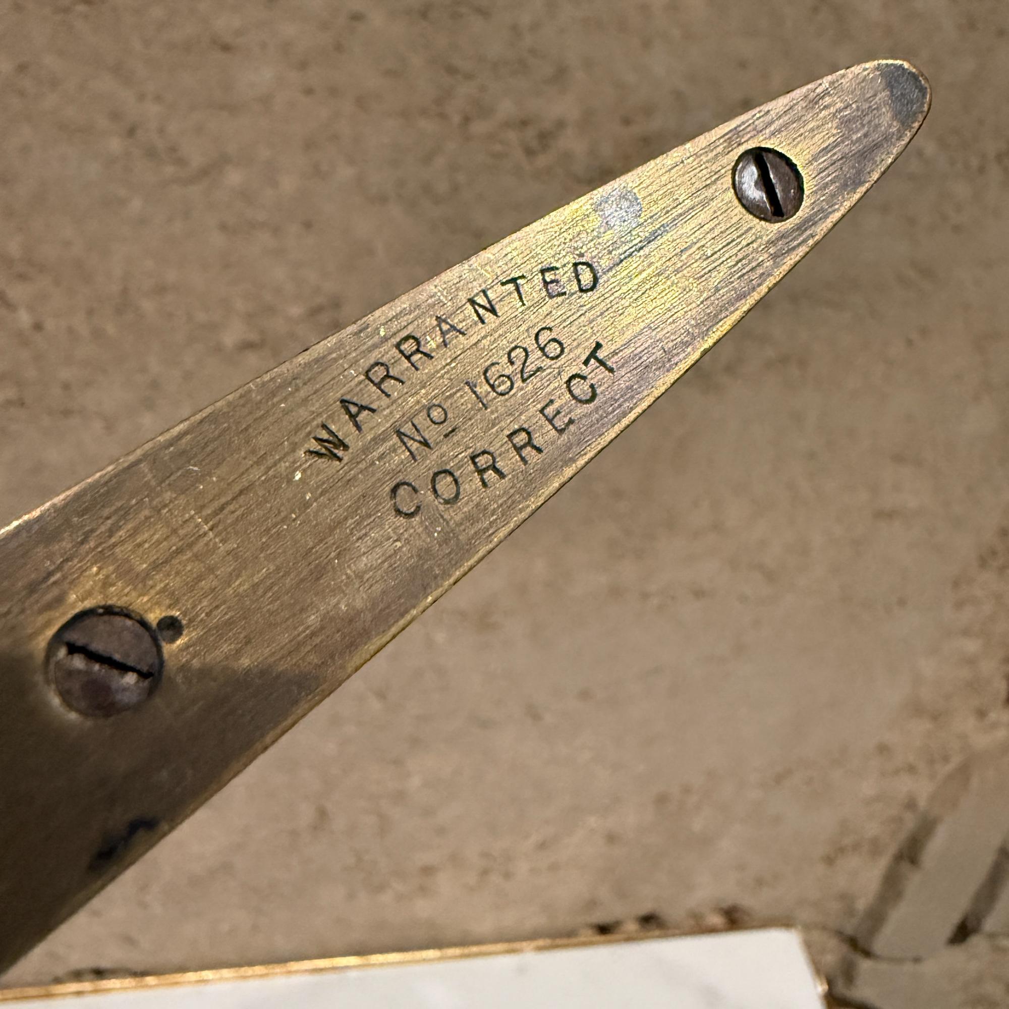 Mid-20th Century Vintage Wooden Level - Teak and Brass Dual Window Spirit Level - J Rabone & Sons For Sale