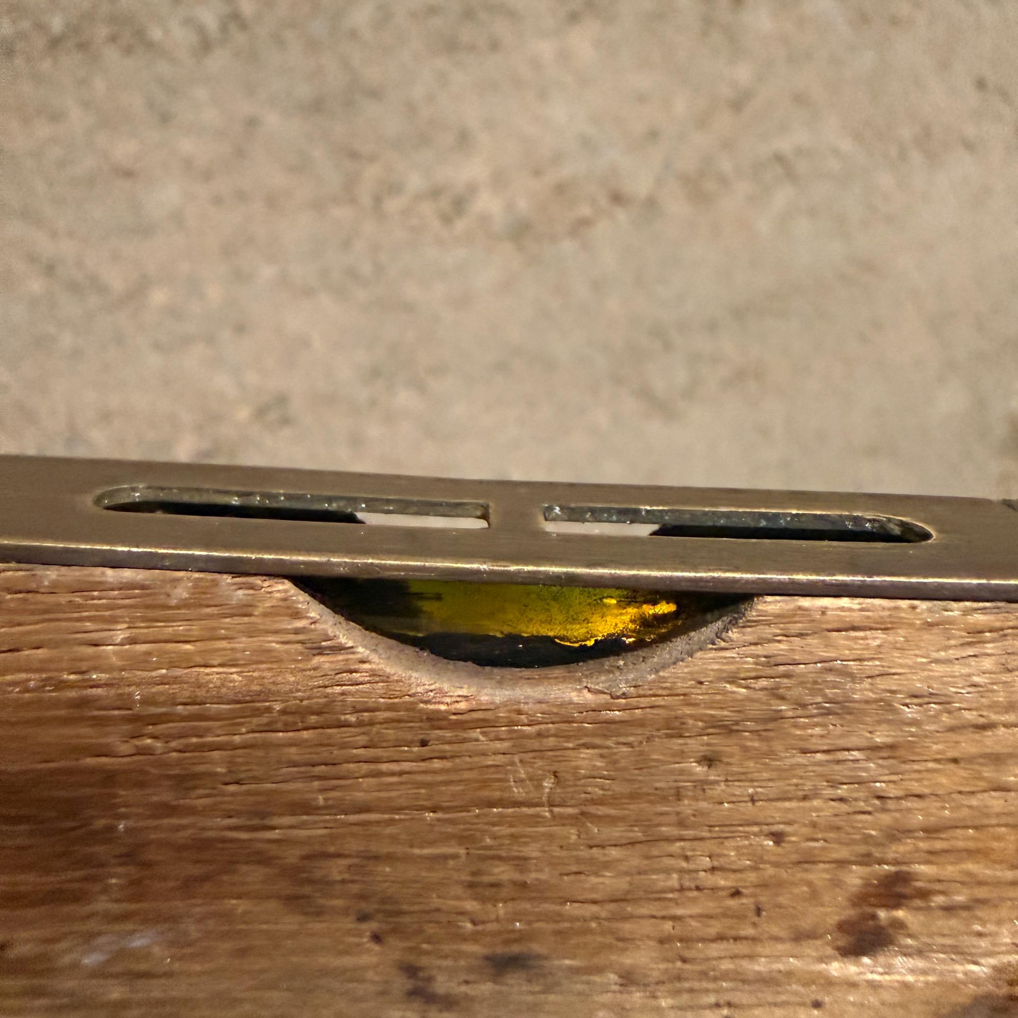 Vintage Wooden Level - Teak and Brass Dual Window Spirit Level - J Rabone & Sons For Sale 2
