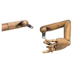 Vintage Mannequin en bois set d'armes Industrial Mid-Century Modern