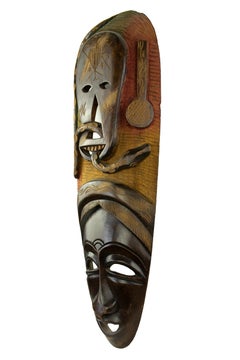 Vintage Wooden Mask, Mid-20th Century