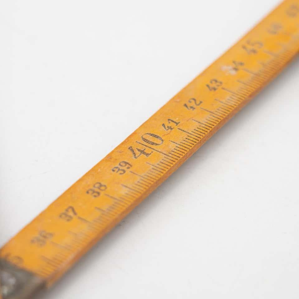 Vintage Wooden Measuring Stick, circa 1950 For Sale 5