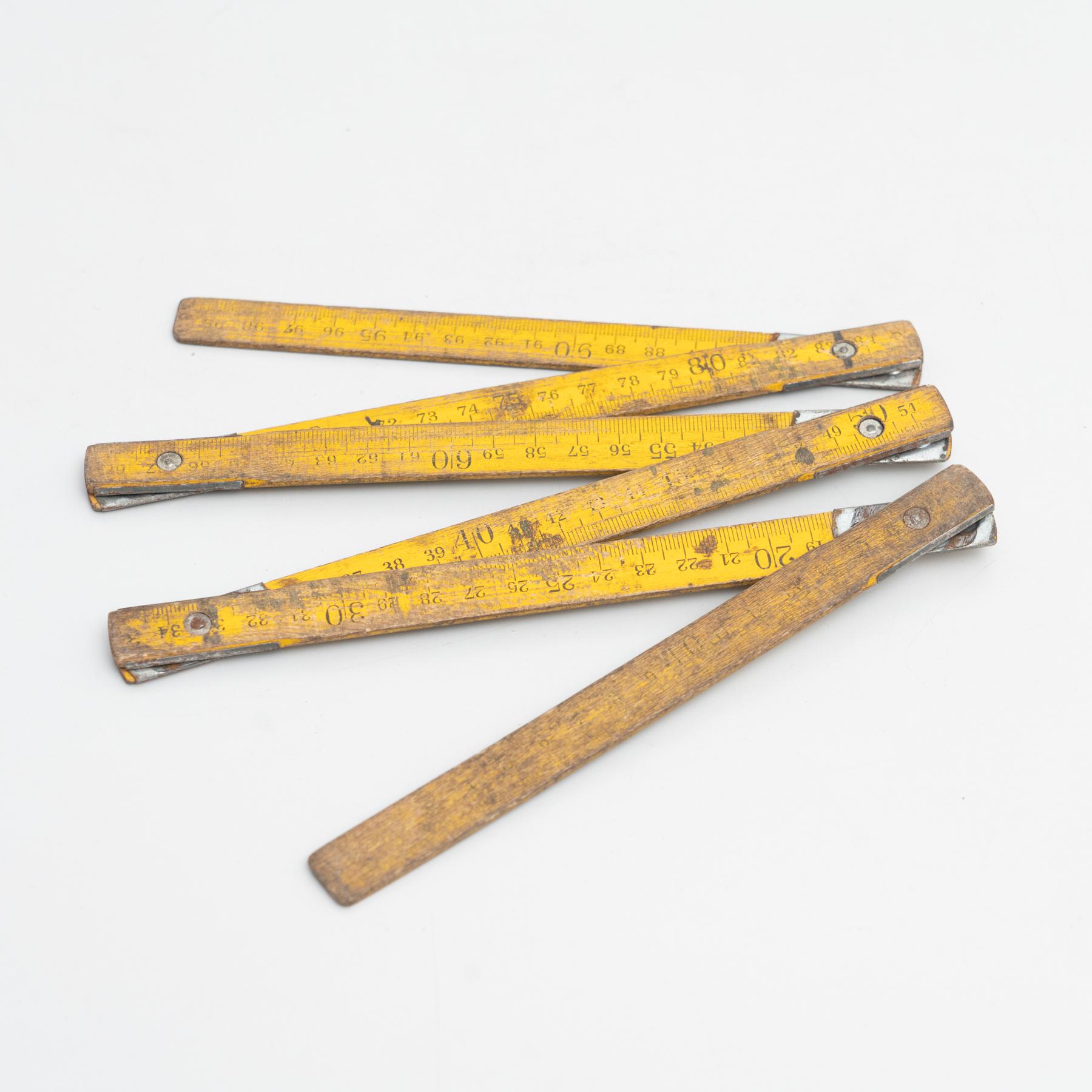 Vintage Wooden Measuring Stick, circa 1950 For Sale 1