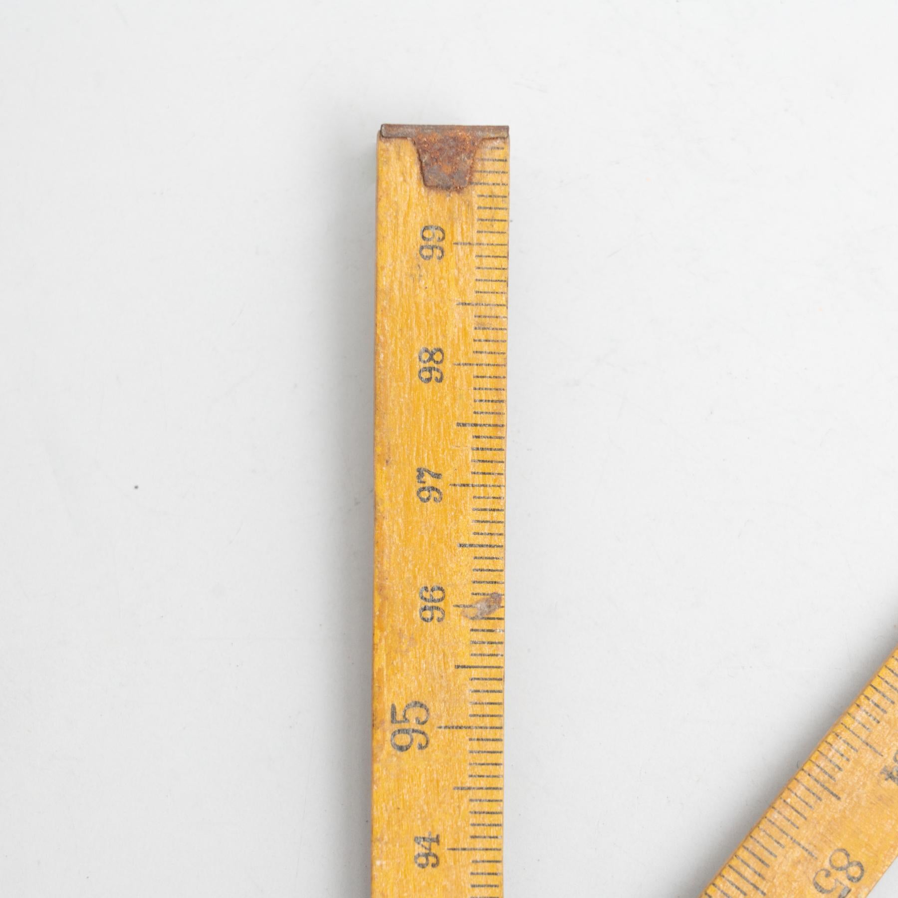 Mid-20th Century Vintage Wooden Measuring Stick, circa 1950 For Sale