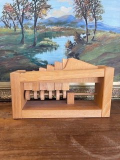 Vintage Wooden Mechanical Marble Run Toy