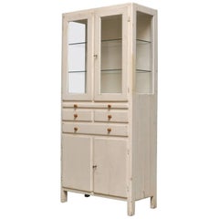 Vintage Wooden Medical Cabinet, 1940s