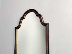 Vintage Wooden Mirror  Wall Hanging Scalloped Mirror