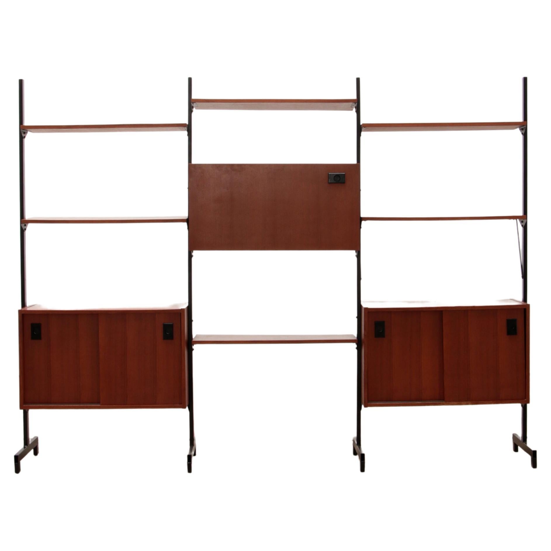 Vintage Wooden Modular Wall System, 1960, Italy For Sale at 1stDibs