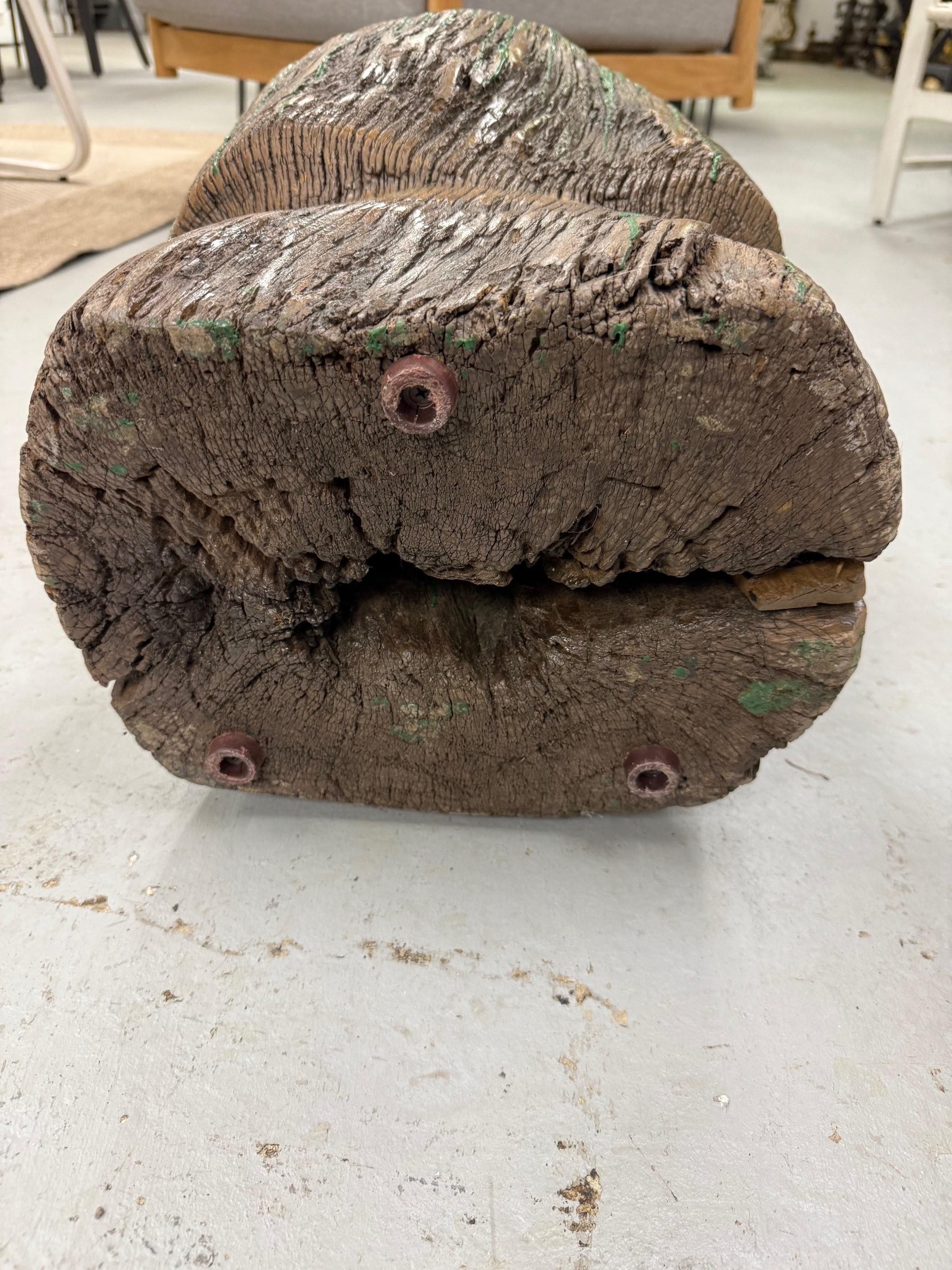 Vintage Wooden Mortar, Planter, Tree or Root Base For Sale 6