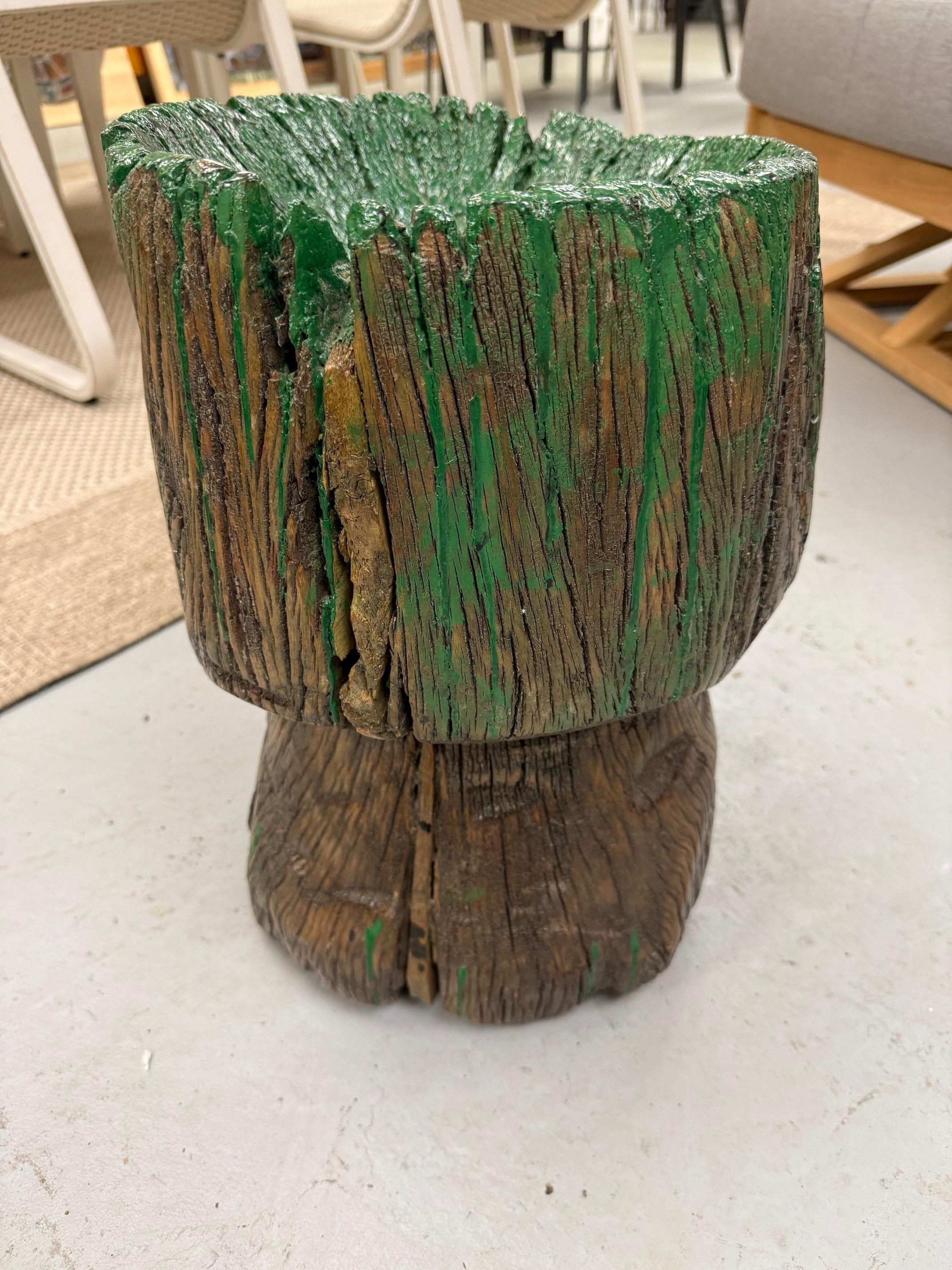 20th Century Vintage Wooden Mortar, Planter, Tree or Root Base For Sale