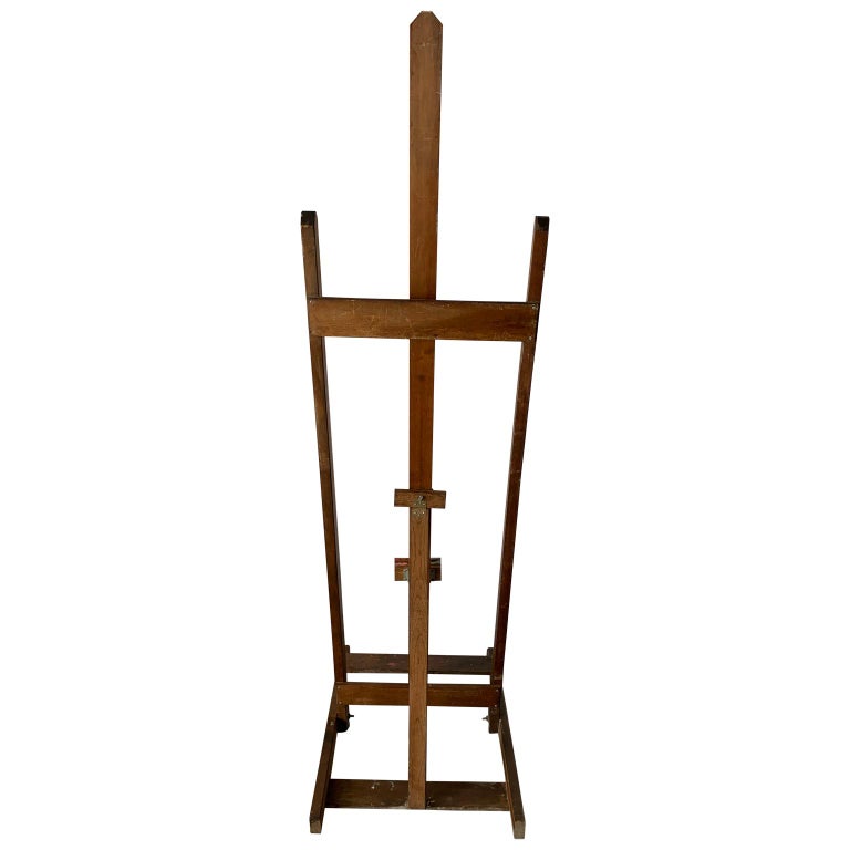 Vintage Wooden Painting Easel at 1stDibs