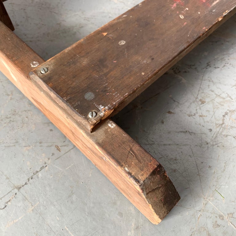 Vintage Wooden Painting Easel For Sale At 1stdibs
