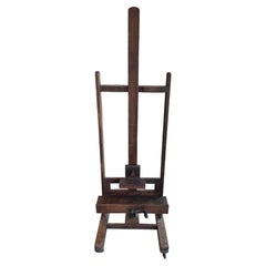 Vintage Wooden Painting Easel; France Circa 1800s; Perfect for Displaying Art
