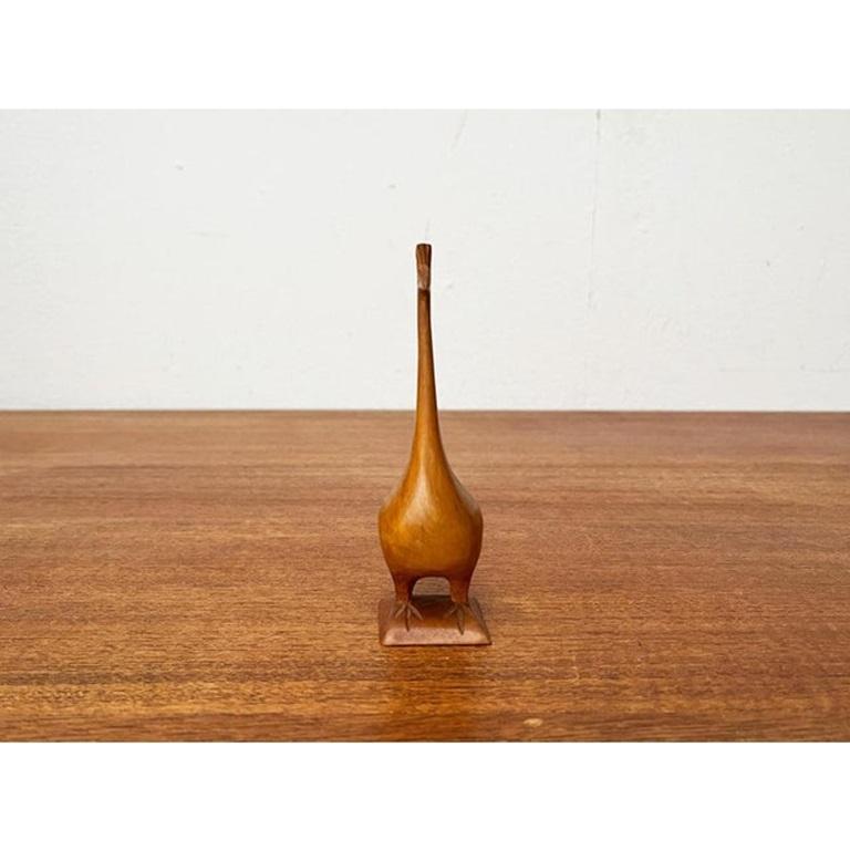 Vintage Pfau Figur aus Holz im Angebot 3