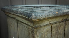 Vintage Wooden Pedestal (Slate Grey)
