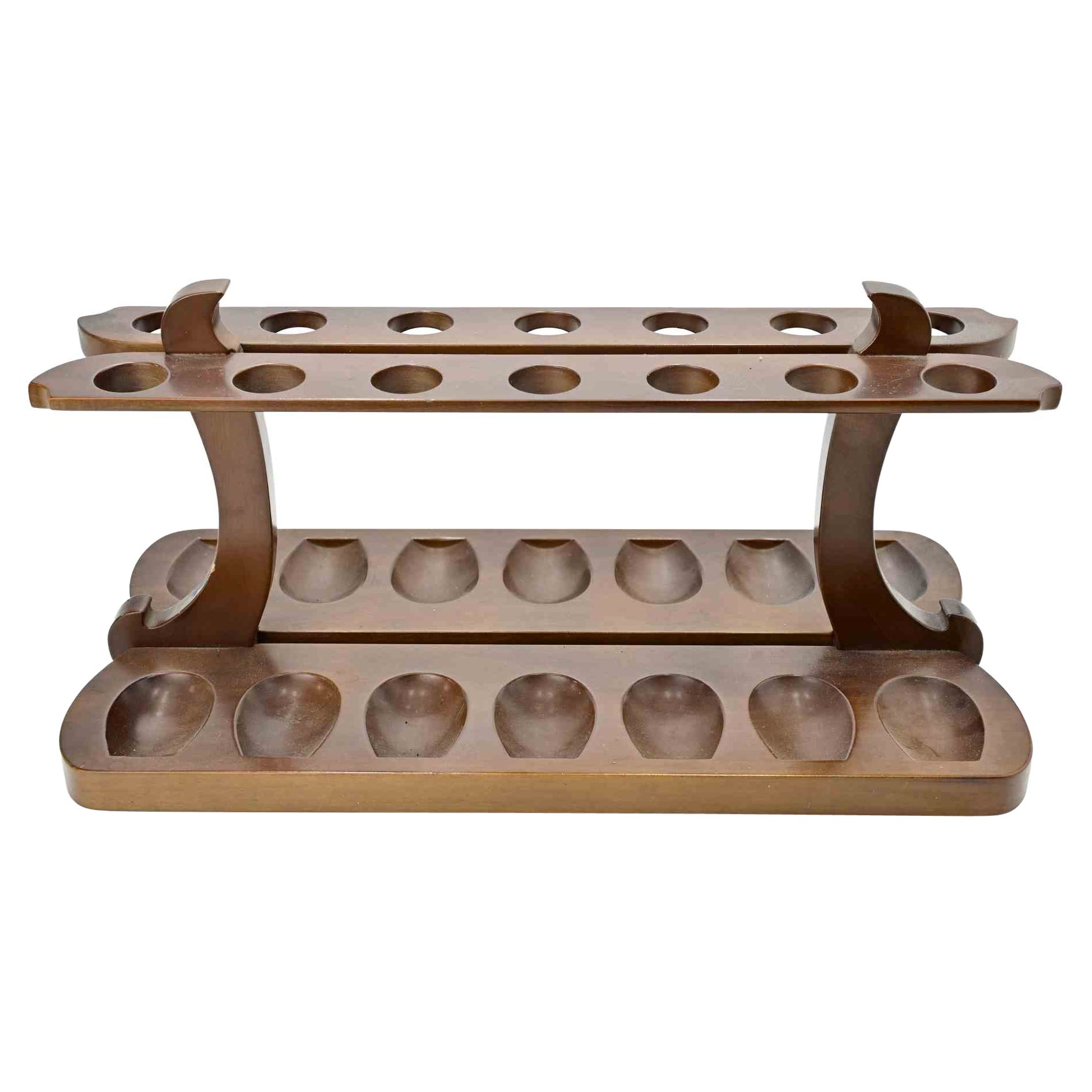 Pipero vintage de madera, años 70