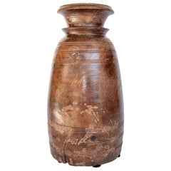 Used Wooden Pot from West Nepal, Mid-20th Century