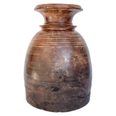 Used Wooden Pot from West Nepal, Mid-20th Century