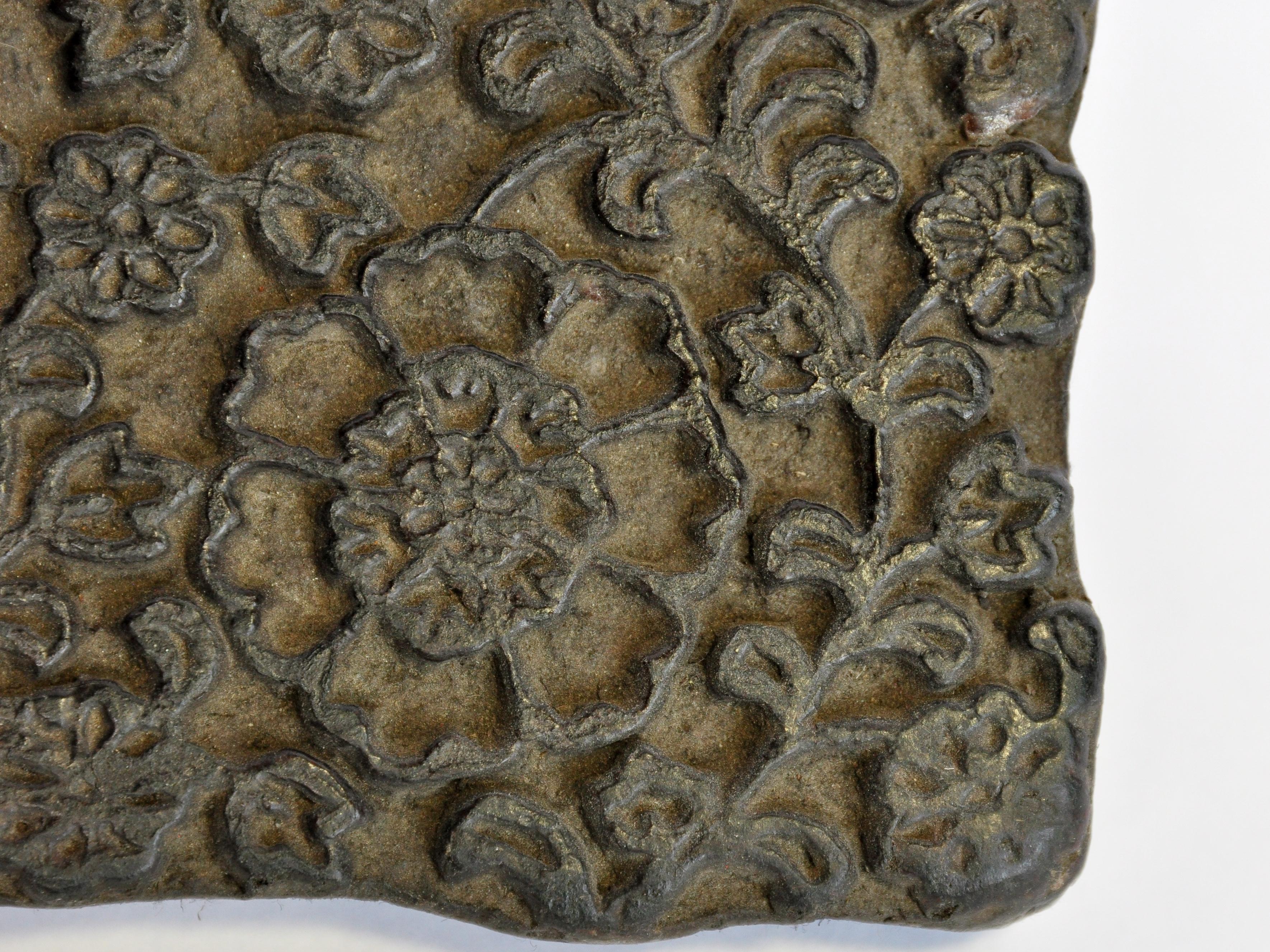 Anglo-Indian Vintage Wooden Printing Block from India, Late 20th Century