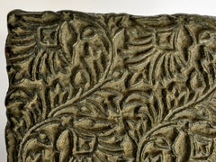 Vintage Wooden Printing Block from India, Late 20th Century