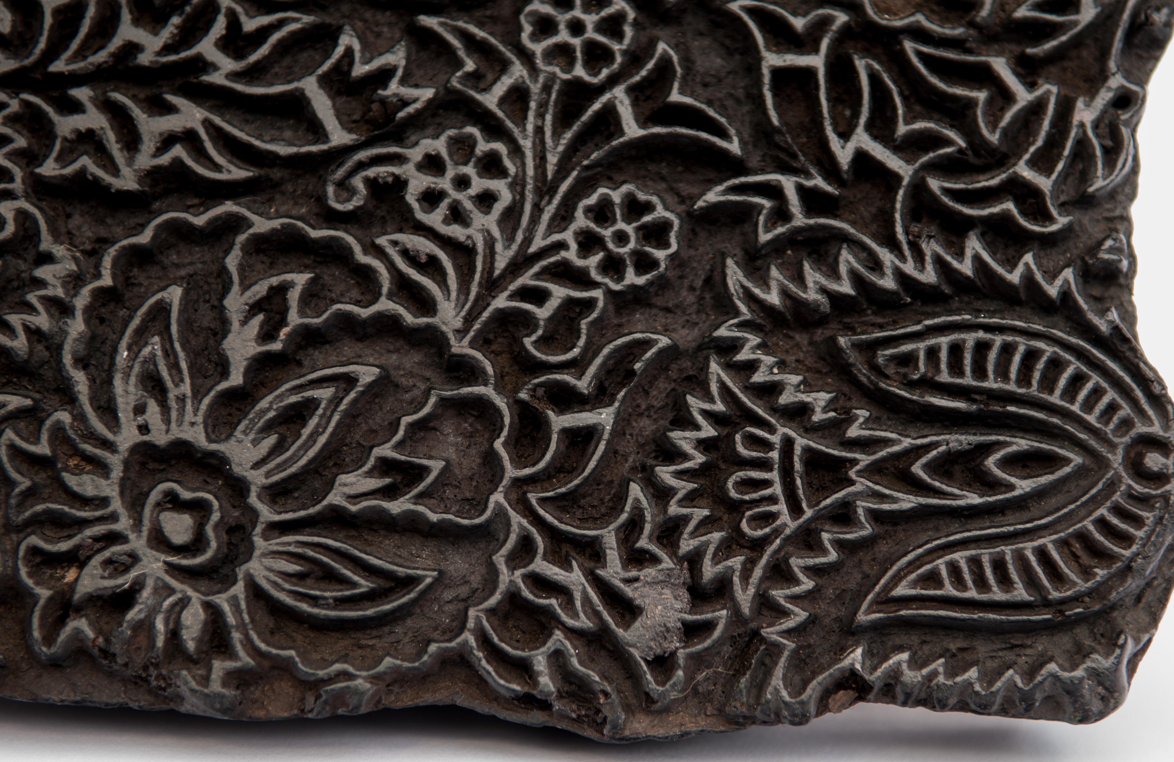 Indian Vintage Wooden Printing Block from India, Late 20th Century