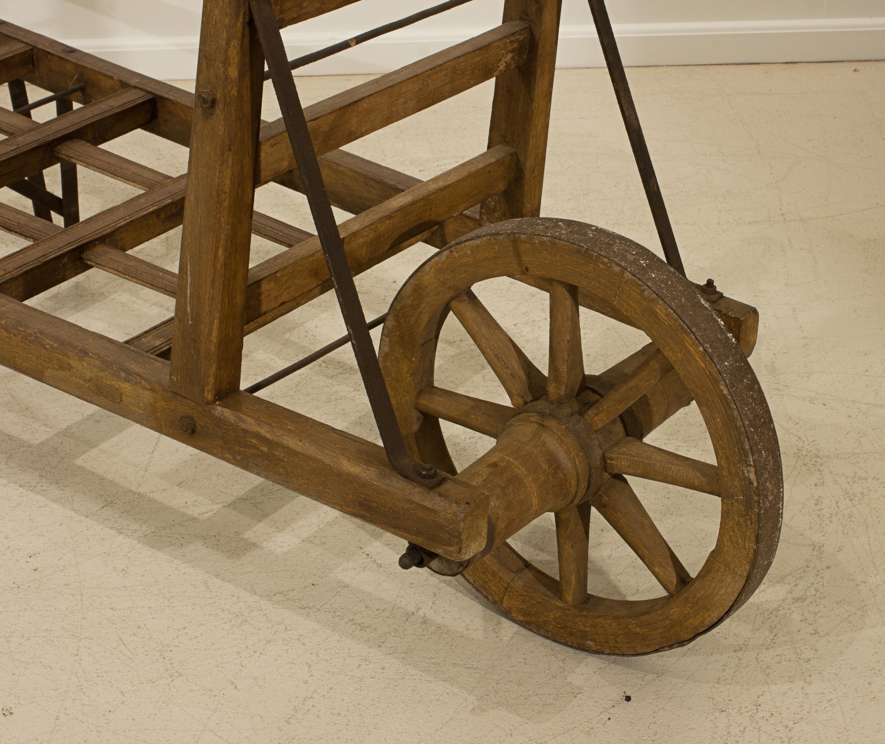 Vintage Wooden Railway, Porters Luggage Cart For Sale 5