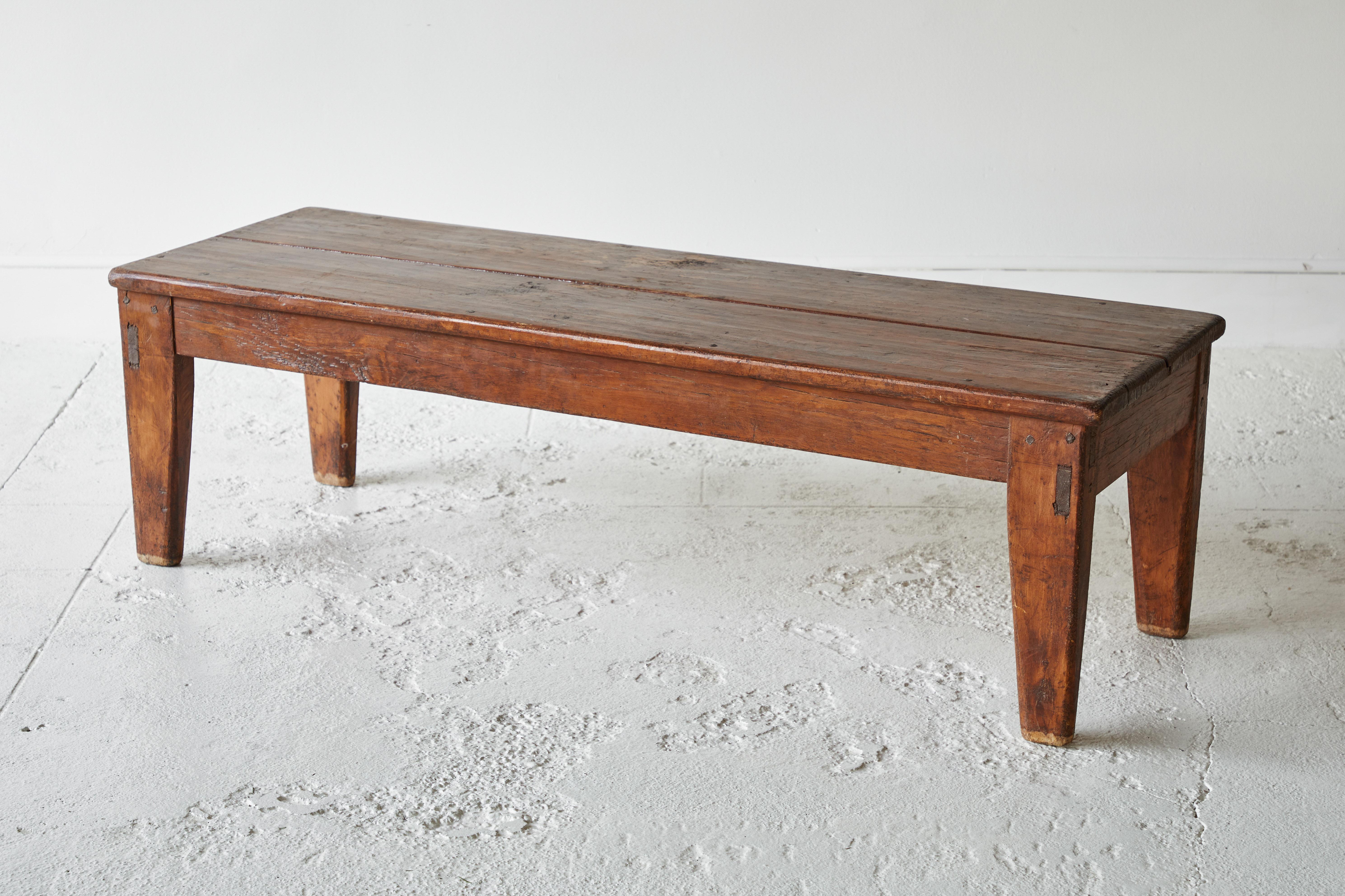 Vintage Wooden Rectangular Coffee Table 1