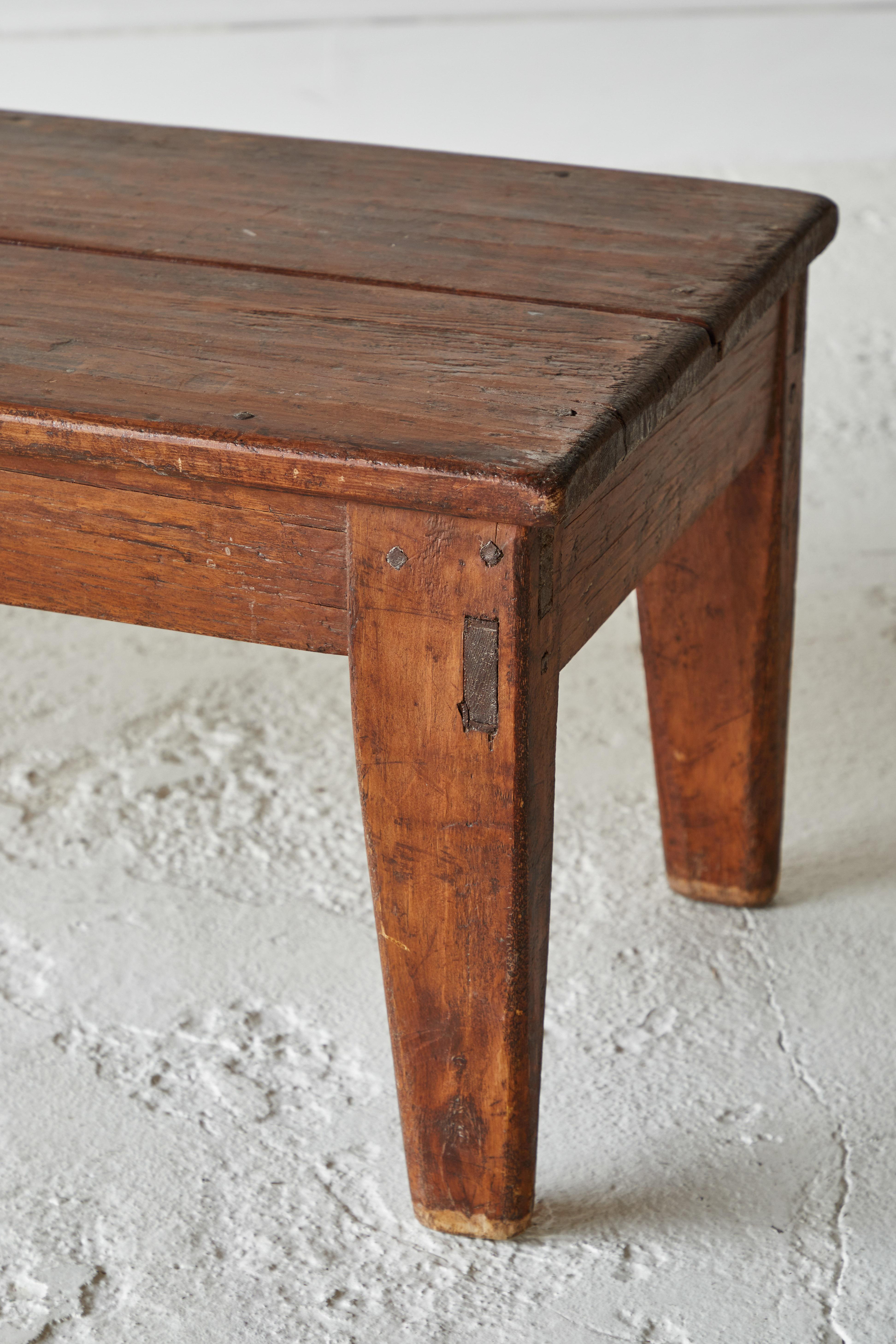 Vintage Wooden Rectangular Coffee Table 5