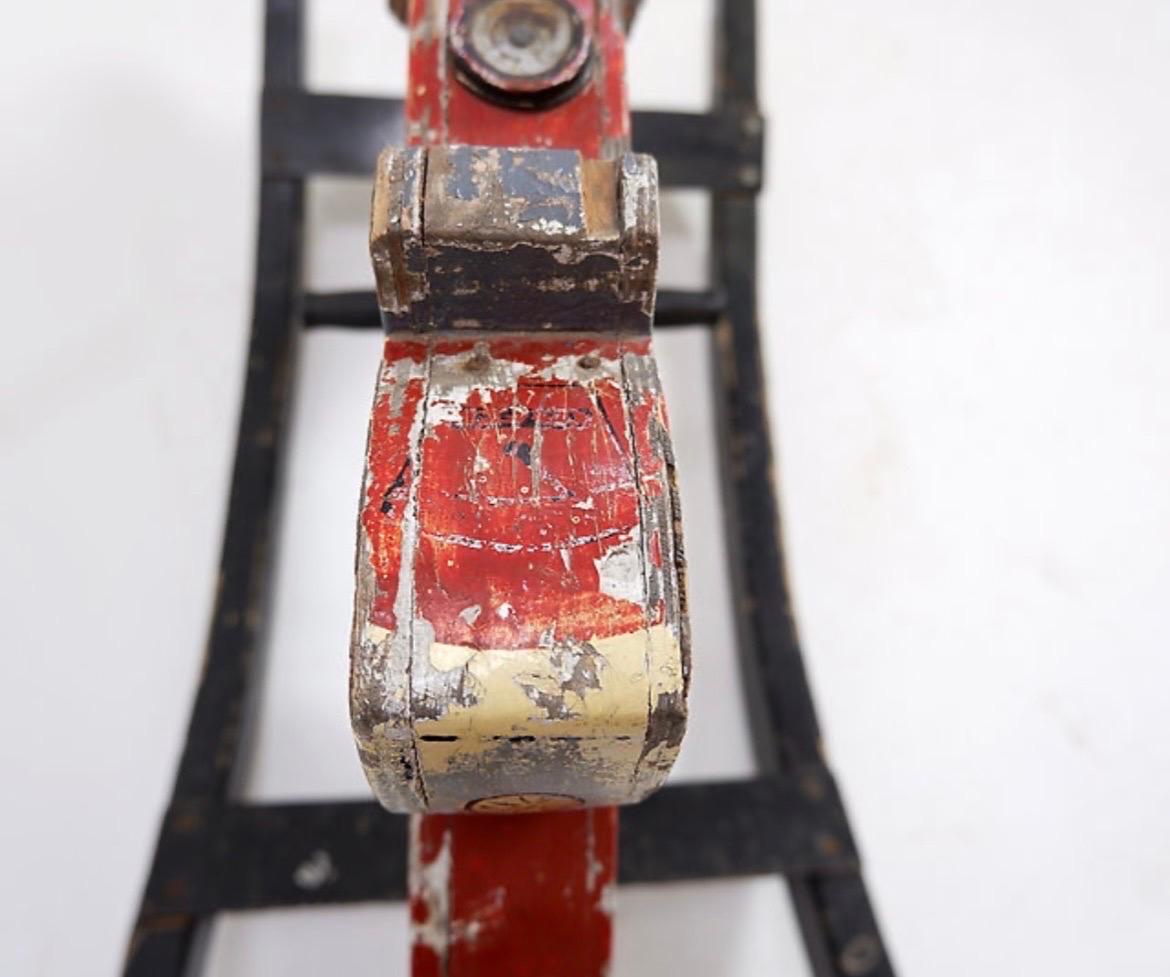 Moto BSA a dondolo in legno d'epoca - Anni '30 - Carosello, giostra in vendita 1