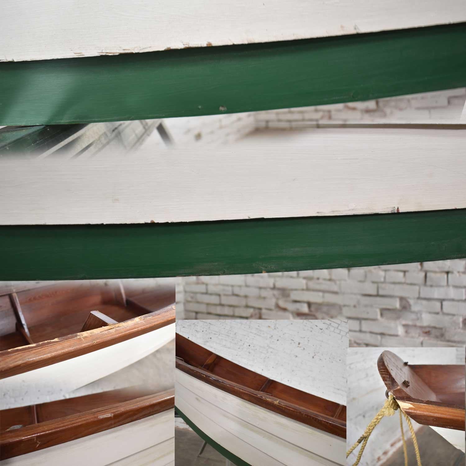 Vintage Wooden Rowboat for Maritime or Nautical Décor 8