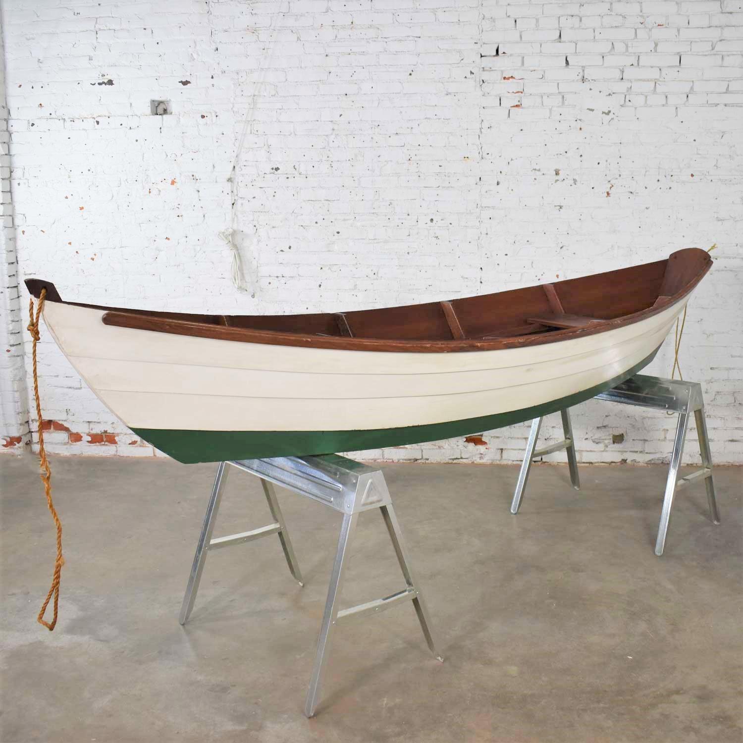 20th Century Vintage Wooden Rowboat for Maritime or Nautical Décor