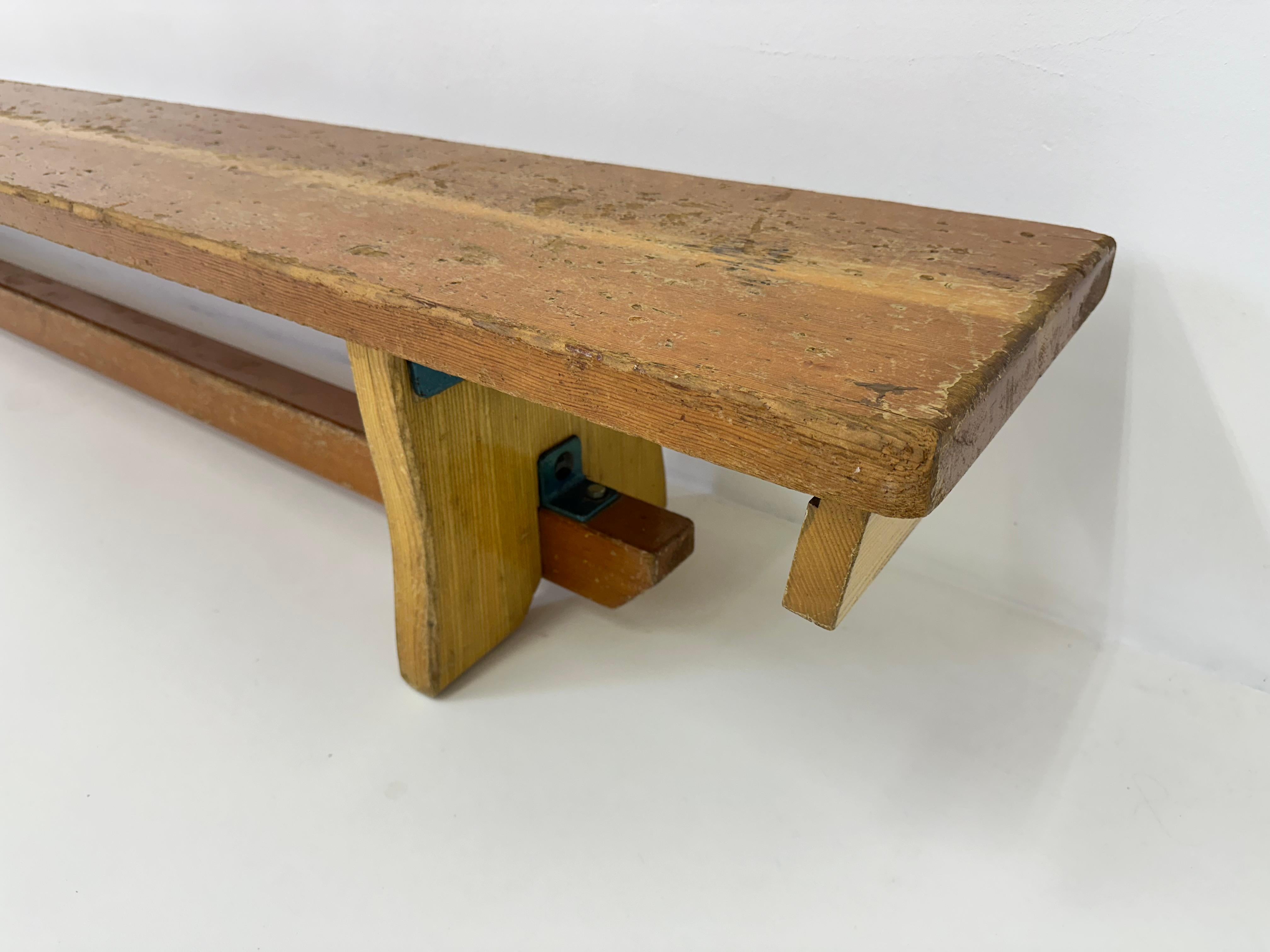 Banco scolastico in legno vintage, anni '70 in vendita 1