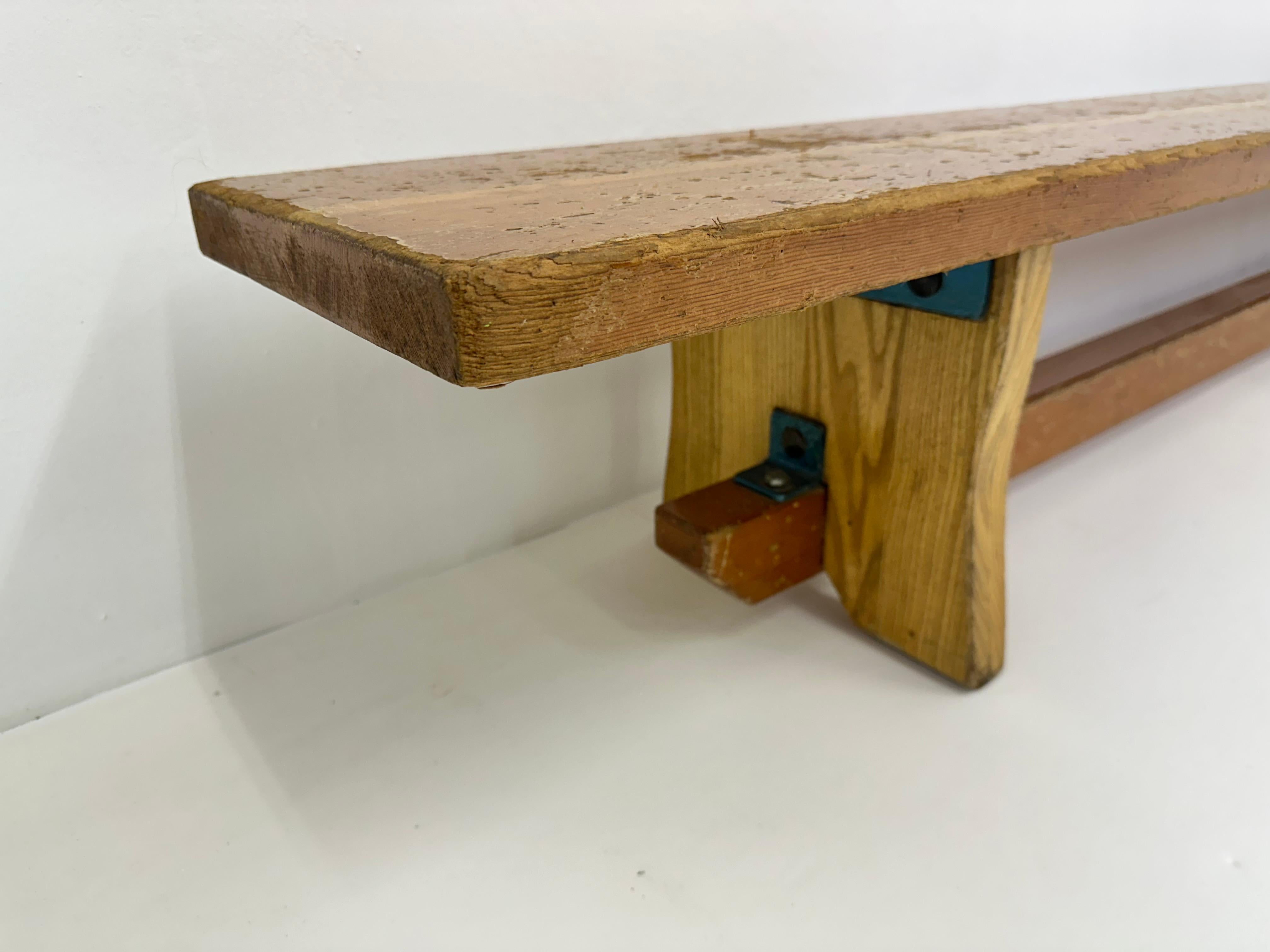Banco scolastico in legno vintage, anni '70 in vendita 7