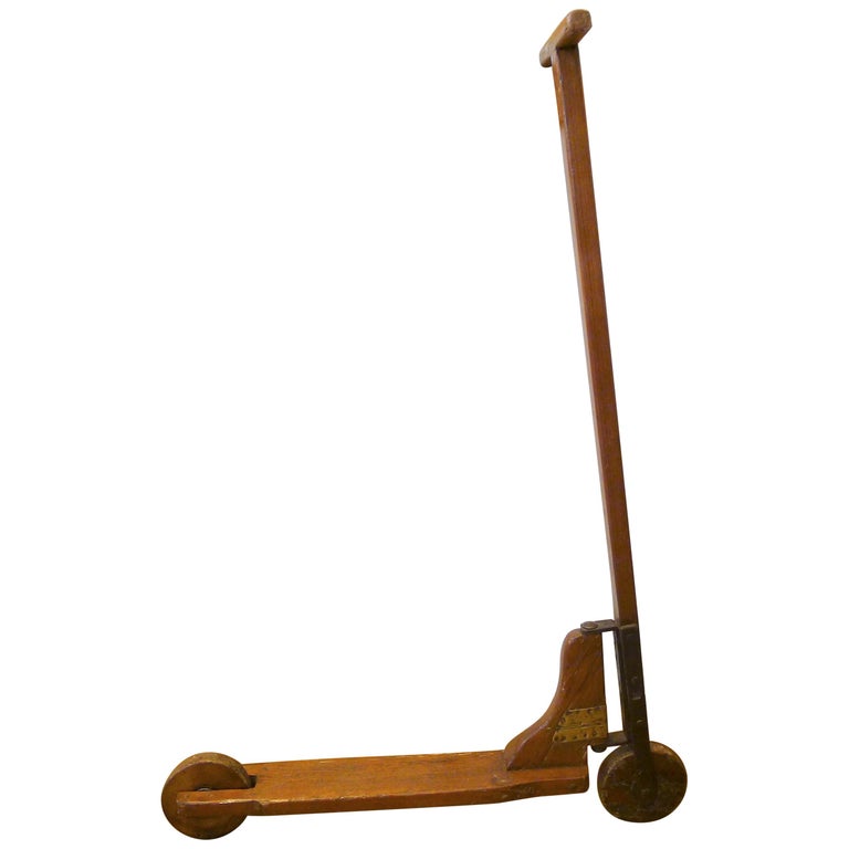 Vintage Wooden Scooter, 19th Century For Sale at 1stdibs