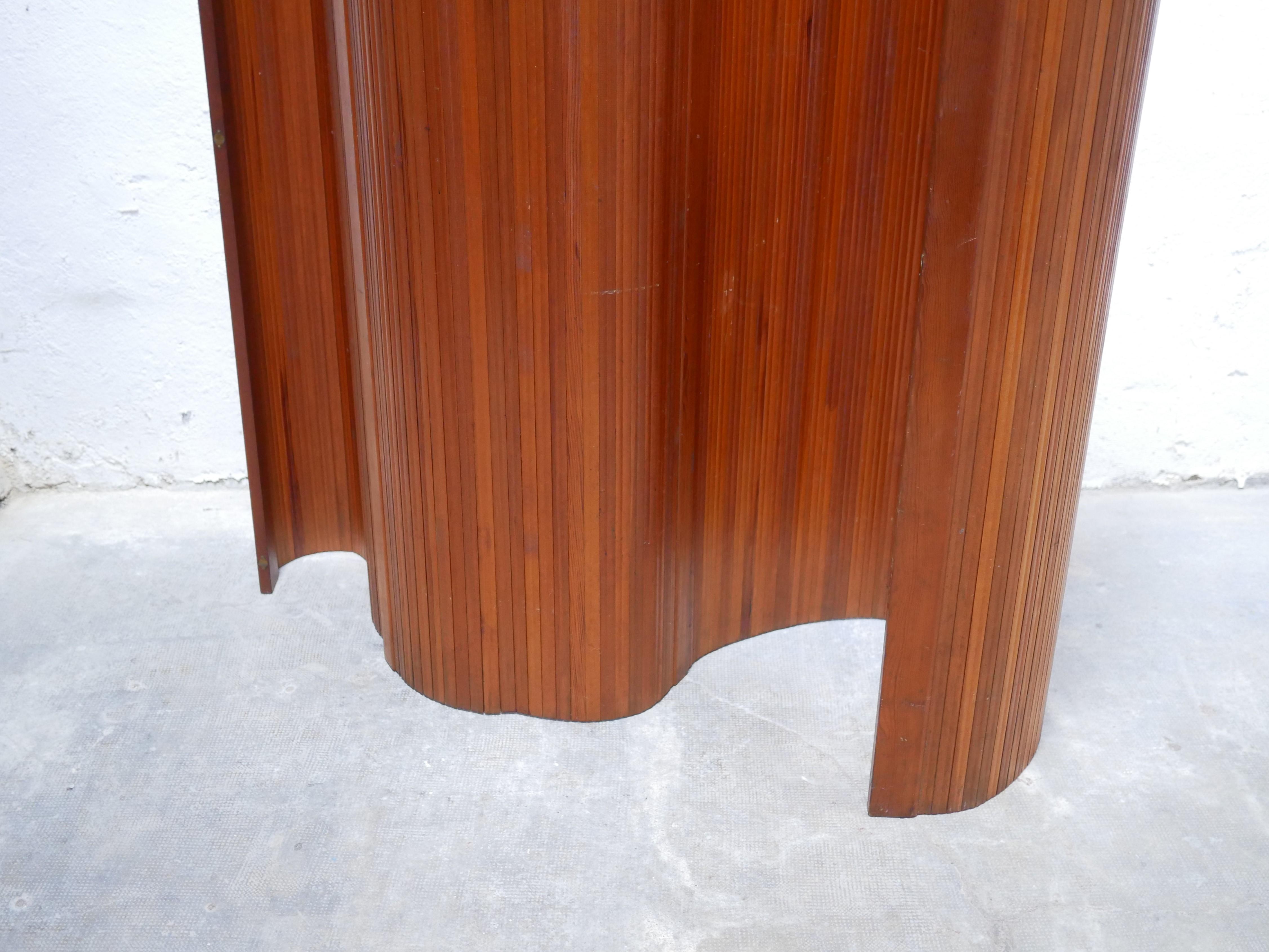 Vintage wooden screen produced by SNSA For Sale 5