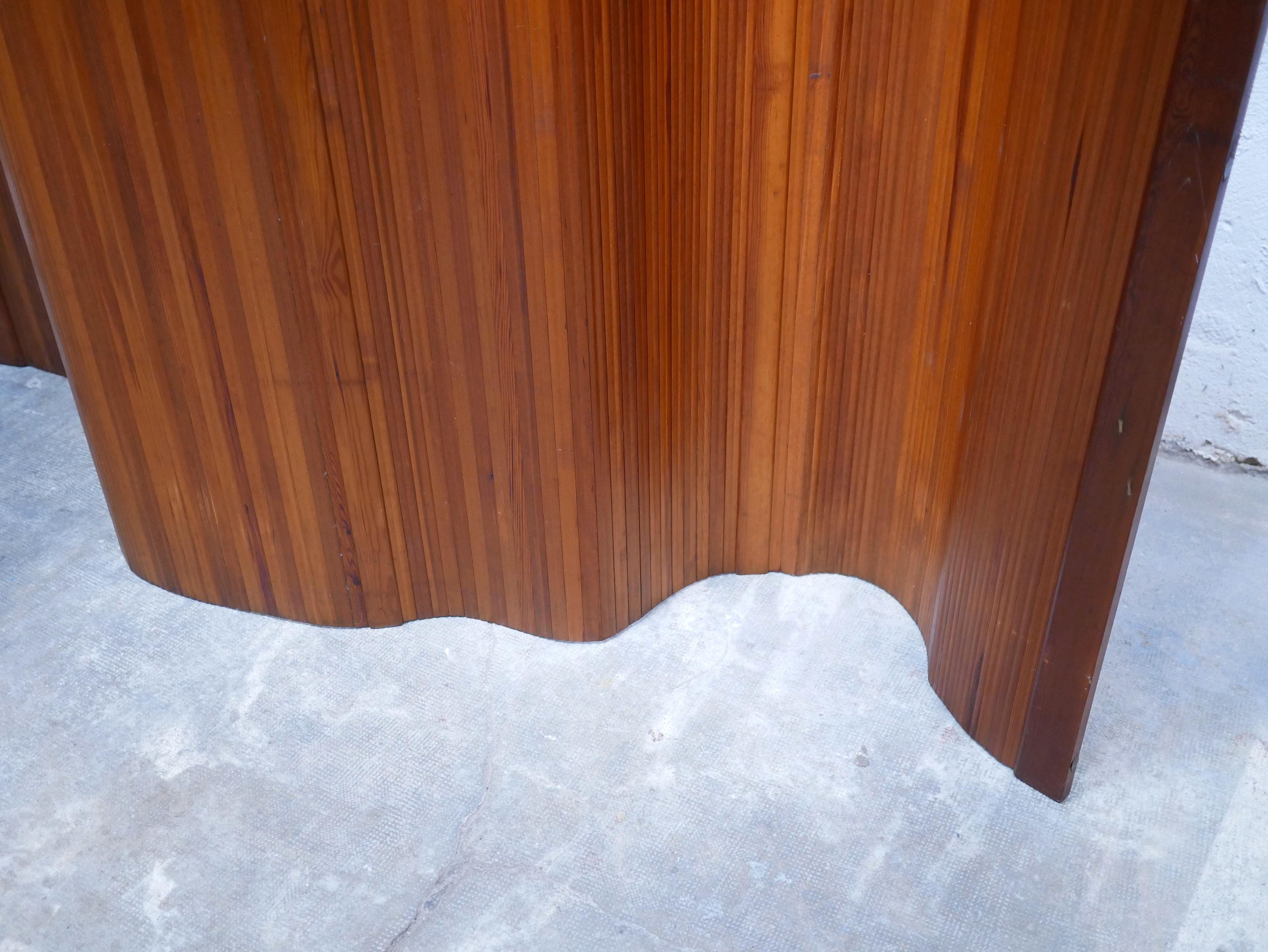 Vintage wooden screen produced by SNSA For Sale 10