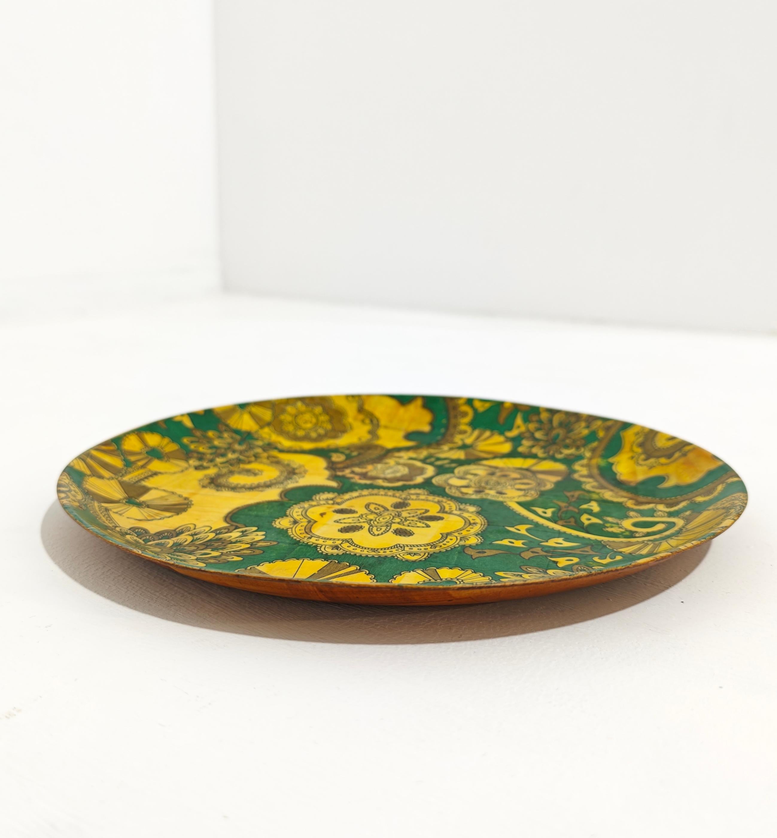 Plateau de service vintage en bois design moderne du milieu du siècle, Italie, années 1960/70 en vente 1