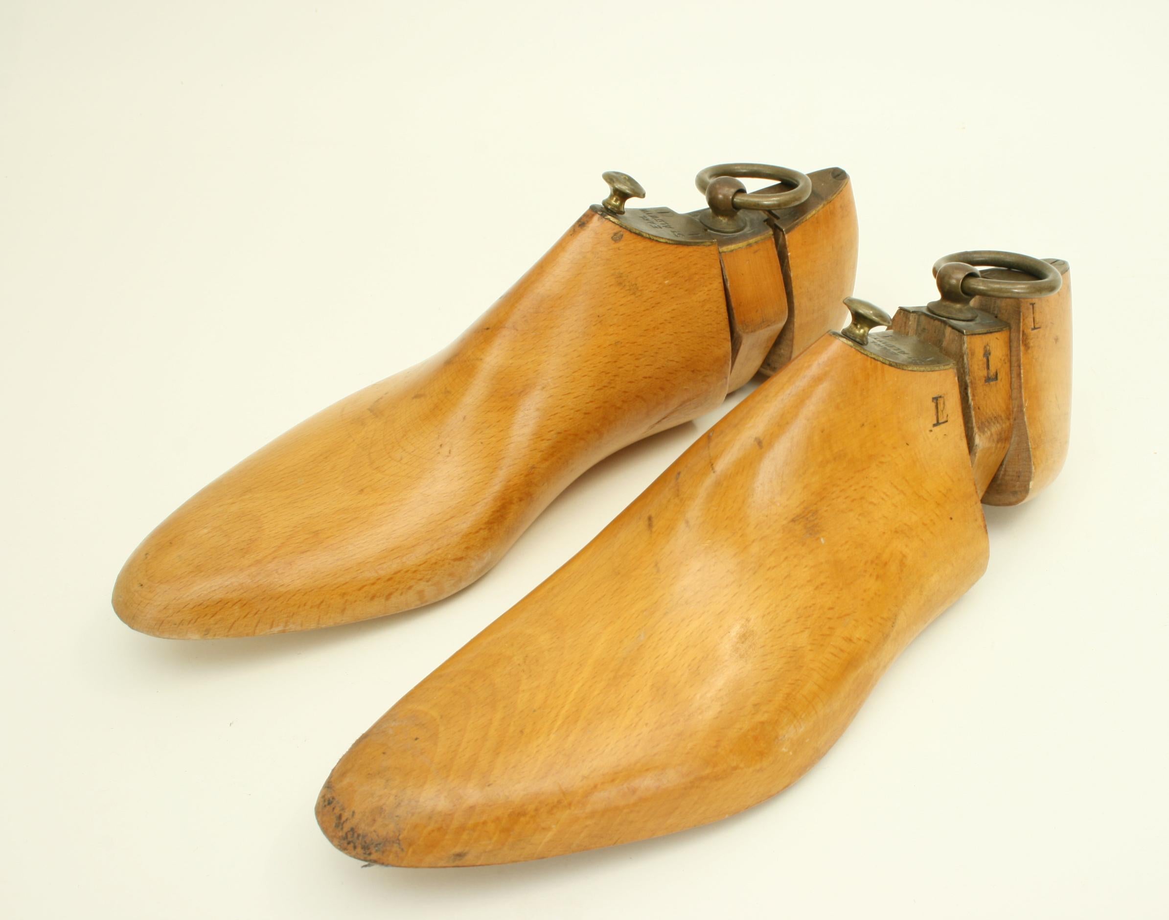 Edwardian Vintage Wooden Shoe Trees, Earl St. Aldwyn. For Sale