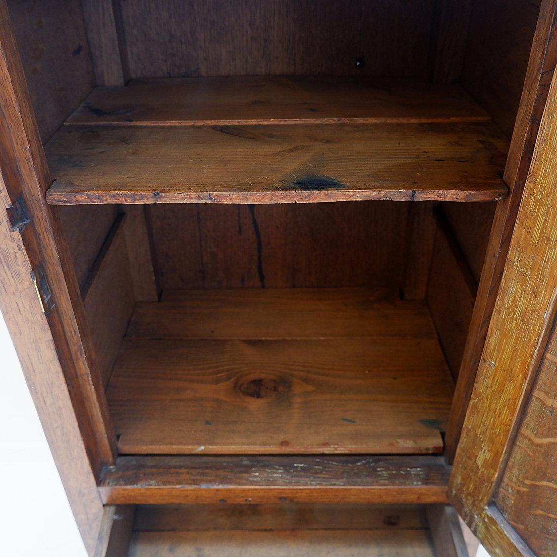 Vintage Wooden Side Cabinet - 1950s / H:105cm For Sale 6