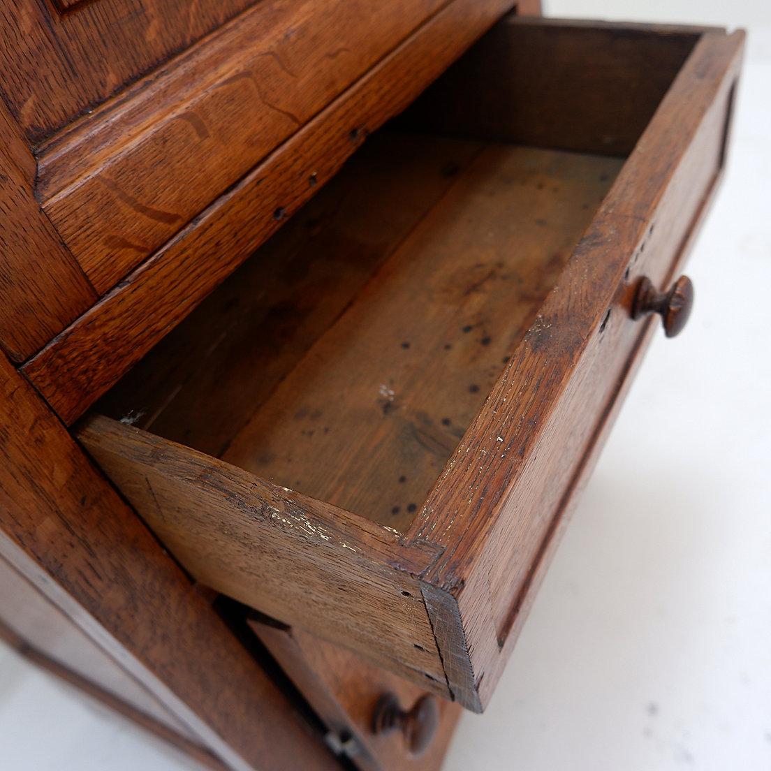 Vintage Wooden Side Cabinet - 1950s / H:105cm For Sale 8